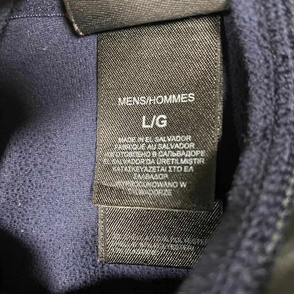The North Face Quarter Zip Pullover Mens L Blue FlashDry‎ Fleece Sleeve Pocket